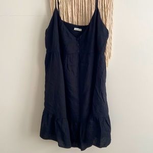 Button front mini dress